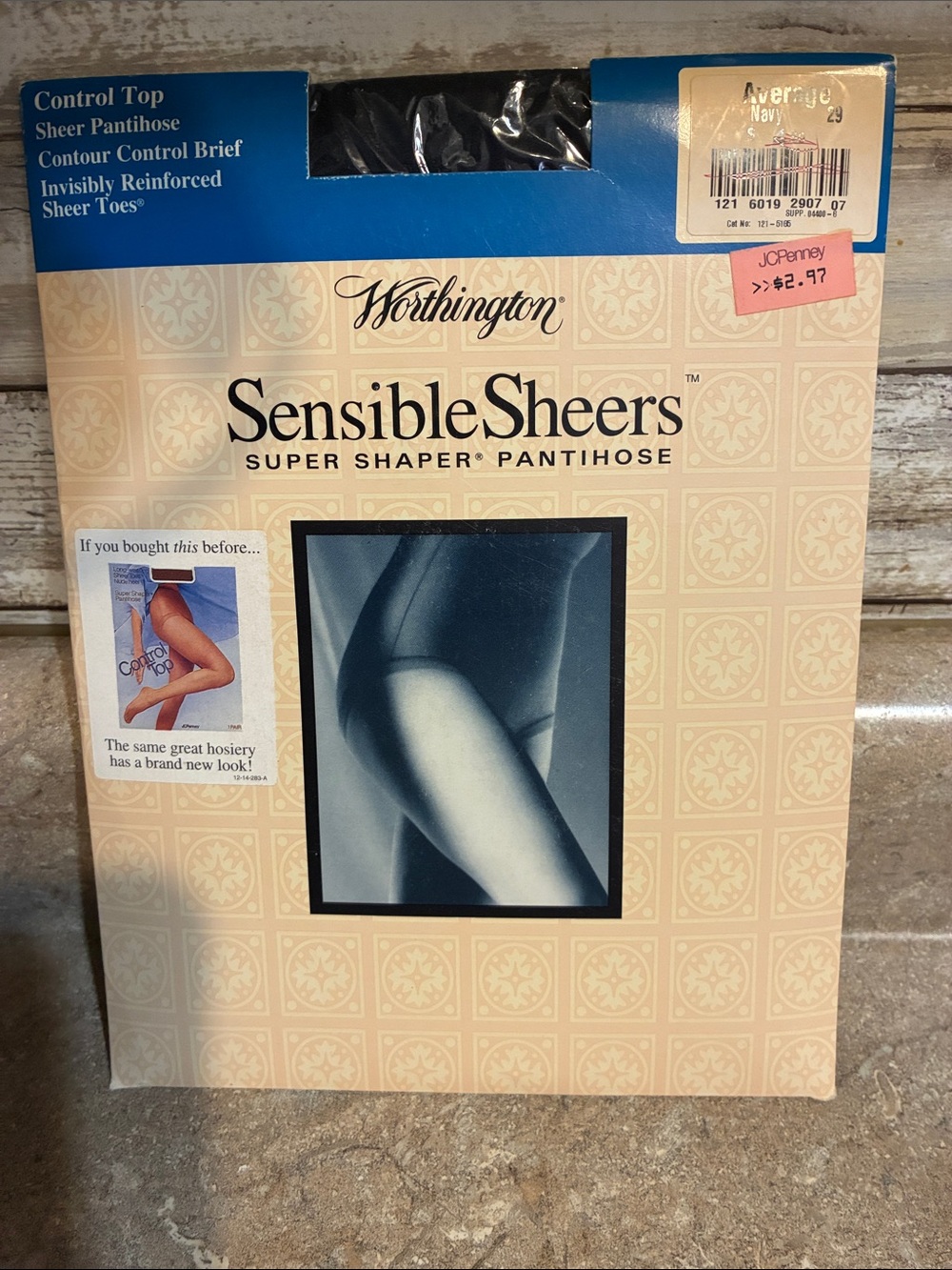 Worthington SensibleSheers Super Shaper Pantyhose - Navy-Control Top NWT